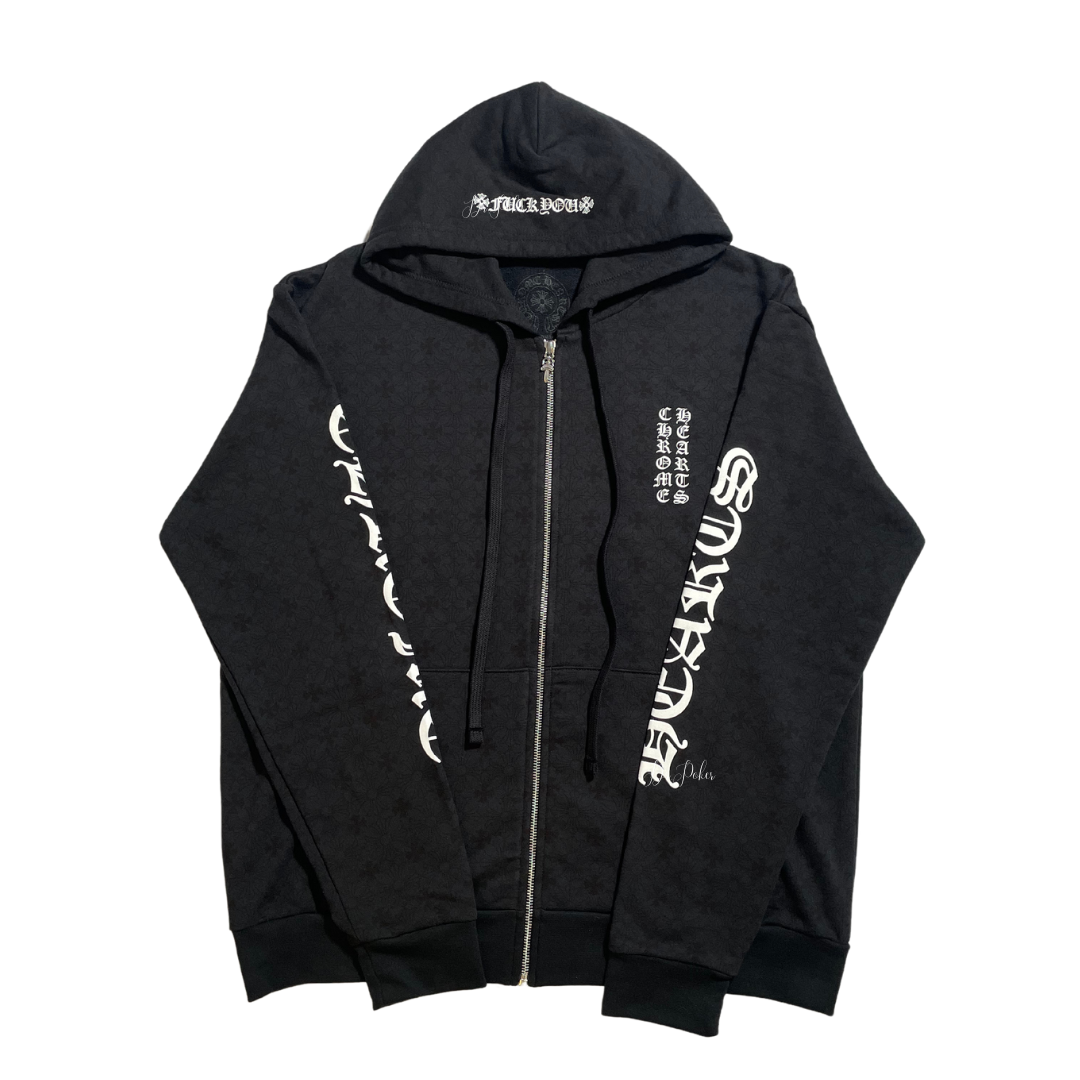 【新品未使用】Plus Cross All Over Printed Horseshoe Zip-Up Hoodies