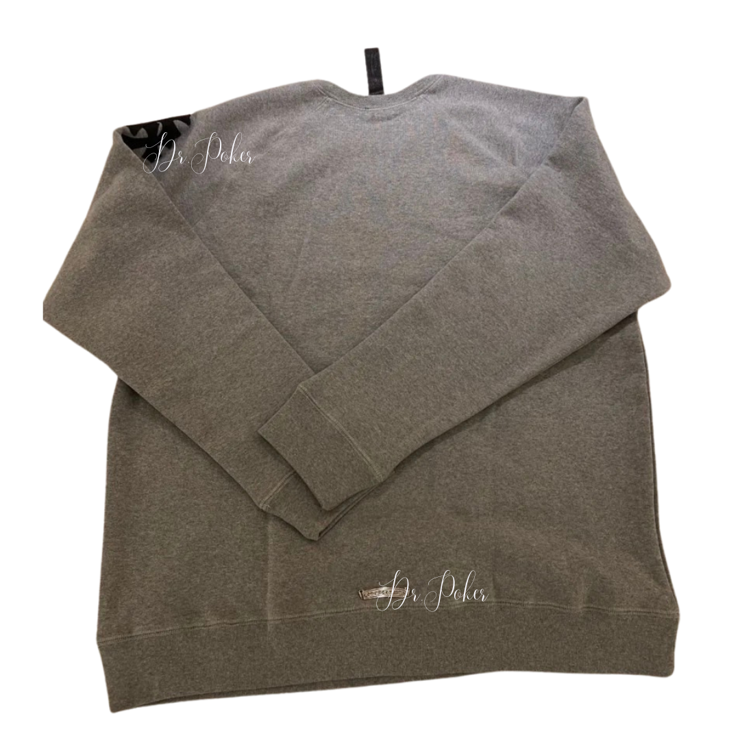 【新品未使用】Y NOT Cross Leather Patch Cashmere Sweatshirts