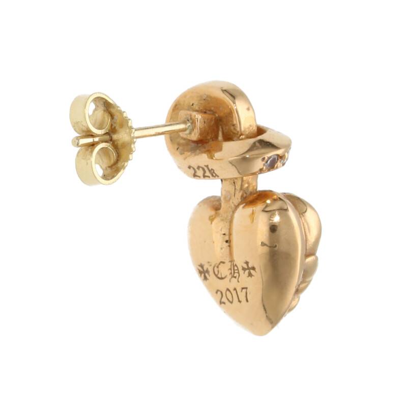 【新品未使用】Heart Gold Drop Earring with Diamond