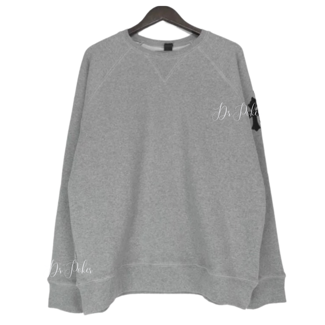 【新品未使用】Y NOT Cross Leather Patch Cashmere Sweatshirts