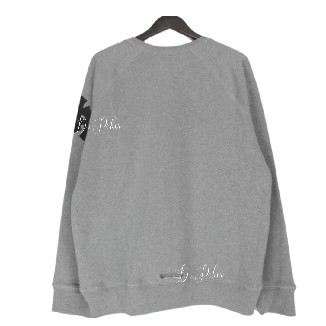 【新品未使用】Y NOT Cross Leather Patch Cashmere Sweatshirts