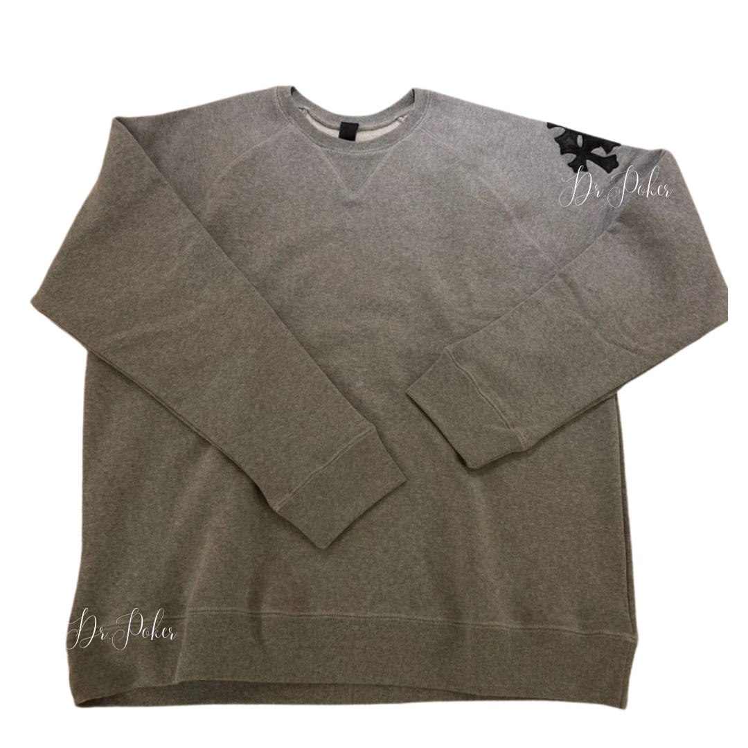 【新品未使用】Y NOT Cross Leather Patch Cashmere Sweatshirts