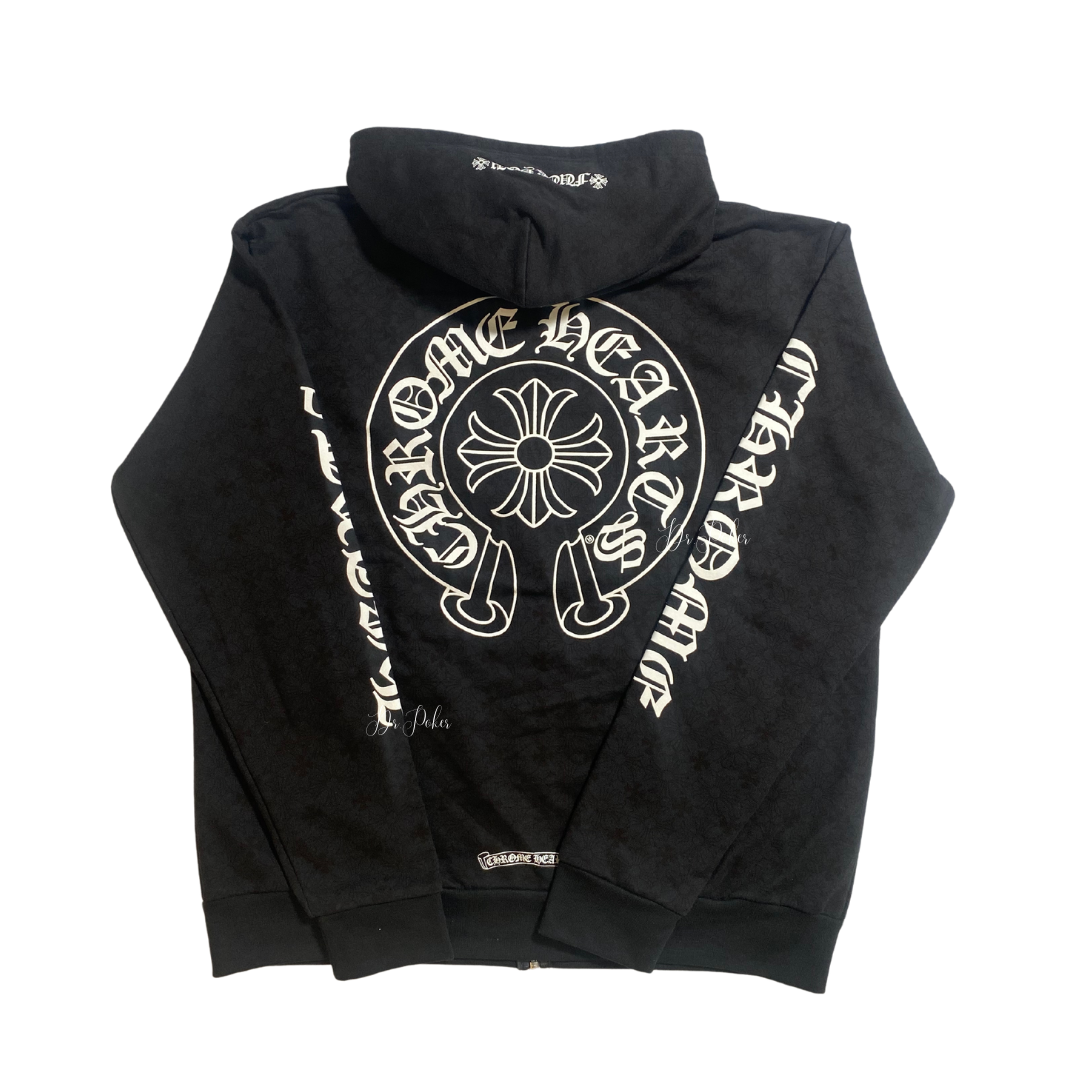 【新品未使用】Plus Cross All Over Printed Horseshoe Zip-Up Hoodies
