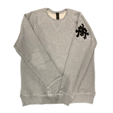 【新品未使用】Y NOT Cross Leather Patch Cashmere Sweatshirts