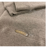 【新品未使用】Y NOT Cross Leather Patch Cashmere Sweatshirts