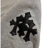 【新品未使用】Y NOT Cross Leather Patch Cashmere Sweatshirts
