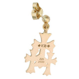 【新品未使用】3 CH Cross Gold Drop Earring