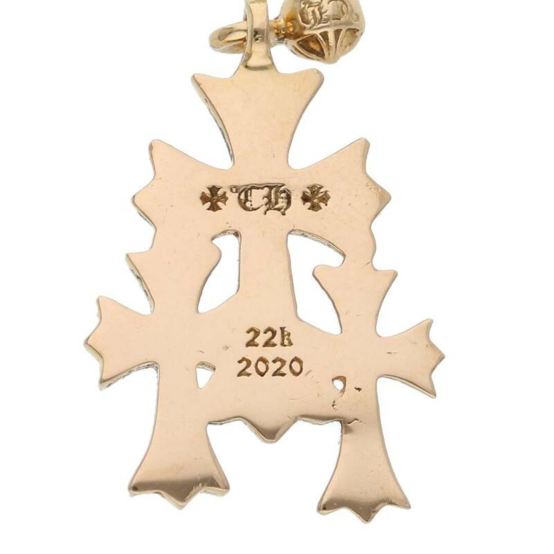 【新品未使用】3 CH Cross Gold Drop Earring