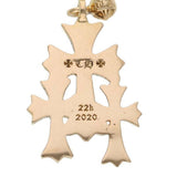 【新品未使用】3 CH Cross Gold Drop Earring