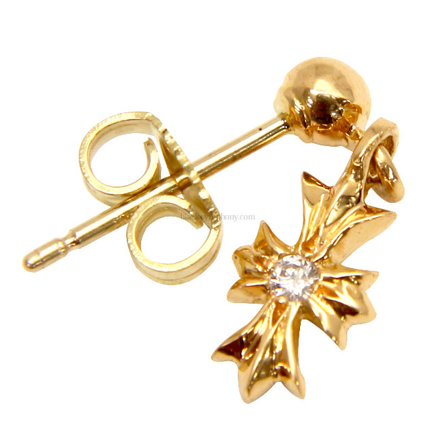 【新品未使用】Tiny E CH Plus Gold Drop Earring with Diamond