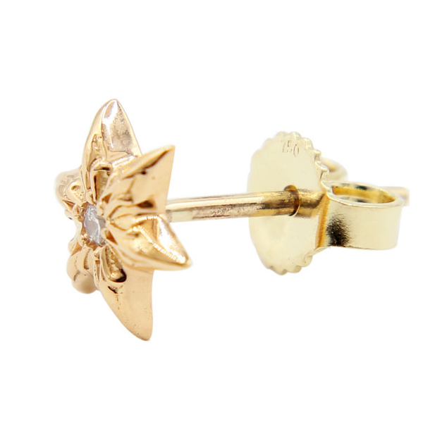 【新品未使用】Star Gold Earring with Diamond
